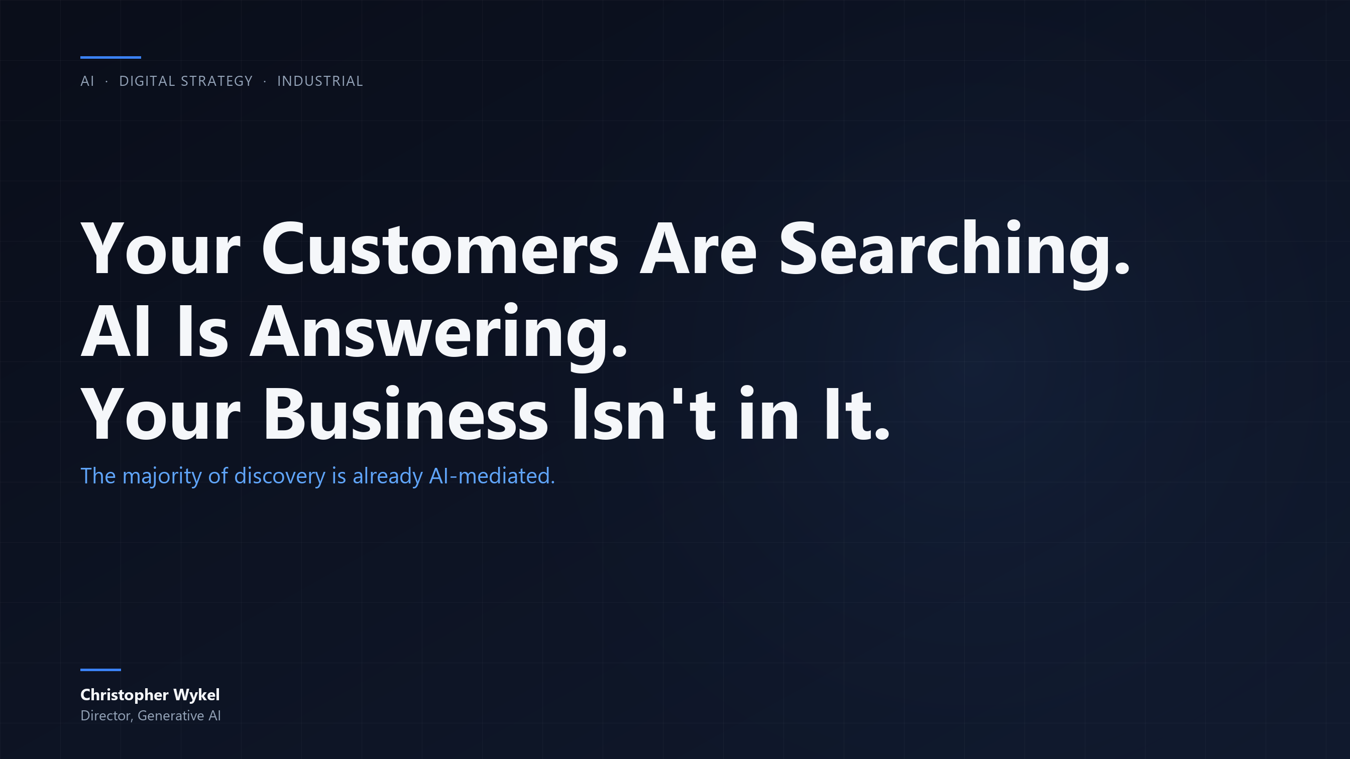 Cover for Your Customers Are Searching. AI Is Answering.